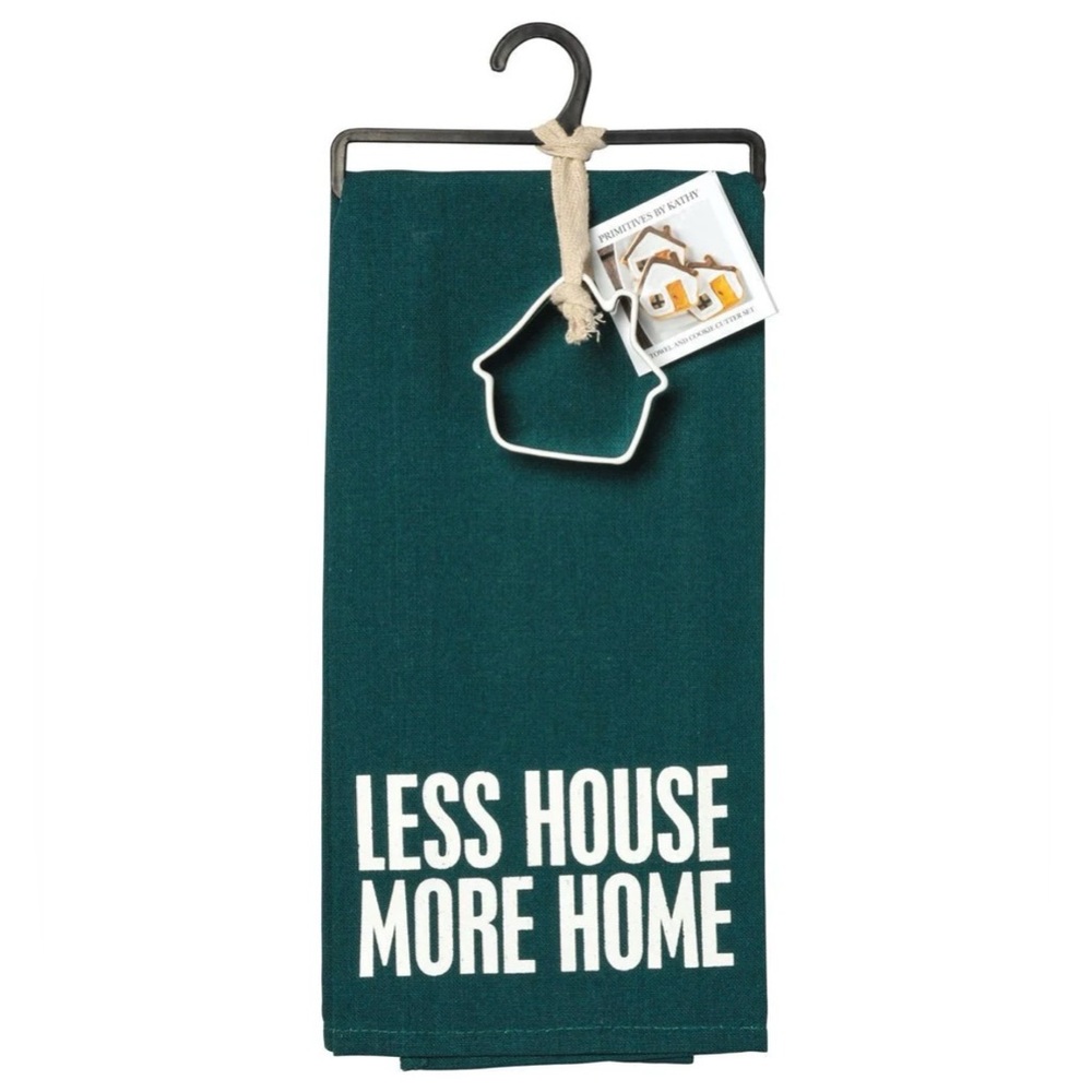 Primitives by Kathy “Less House, More Home” Teal Kitchen Towel